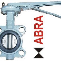 Затвор поворотный межфланцевый маслобензостойкий ABRA-BUV-VF863D100H Ду100 Ру16 с рукояткой