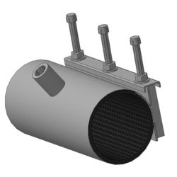 Хомут врезной ОД=75-83 L=200 ДУ=65 вн. резьба ДУ15